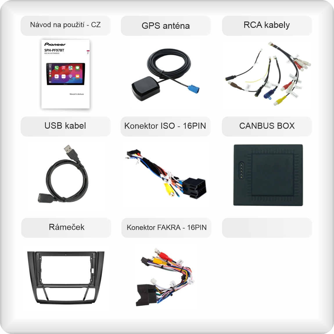 CZ Příslušenství pro Pioneer SPH-PF97BT pro BMW E81, E82, E87, E88 auto AC